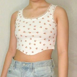 Handmade floral tank top